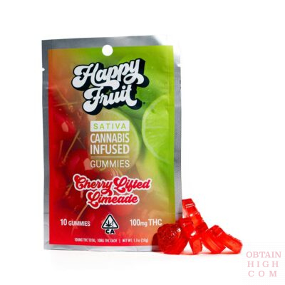 Cherry Lifted Limeade Cannabis Gummies by Happy Fruit
